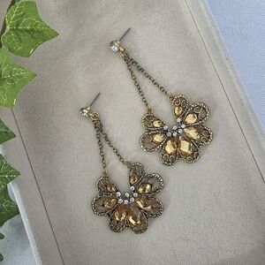 Antique Gold Drop Damgle Earrings